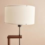 Opviq Lámpara de Pie de Madera AYD-3474 Blanco y Marrón